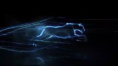 震撼科技风猎豹奔驰logo展示开场模板视频的预览图